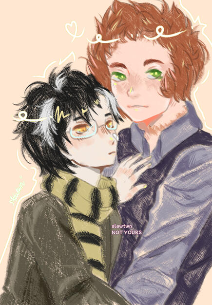 crayon art ( couple )